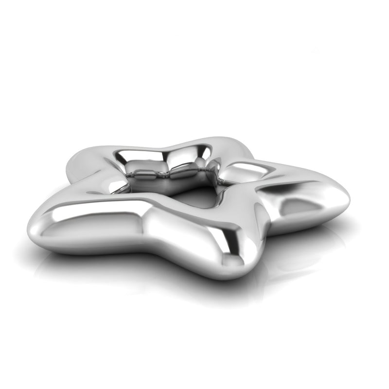 Silver Plated Star Baby Rattle