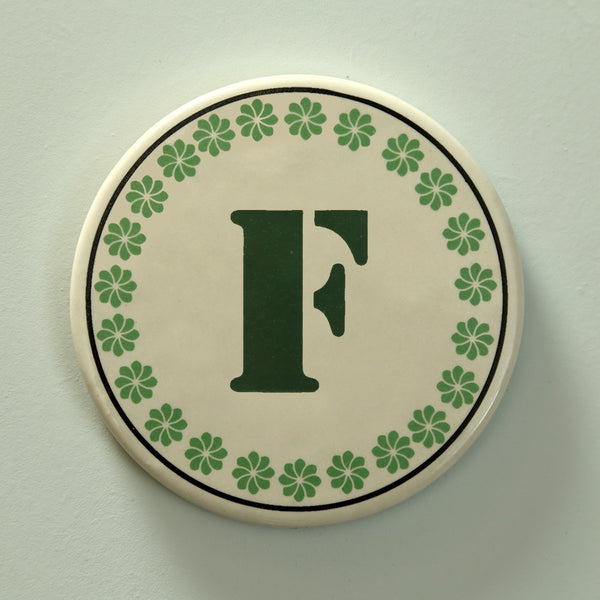 Monogram F coaster