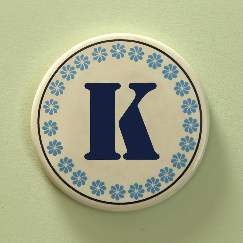 Monogram K coaster