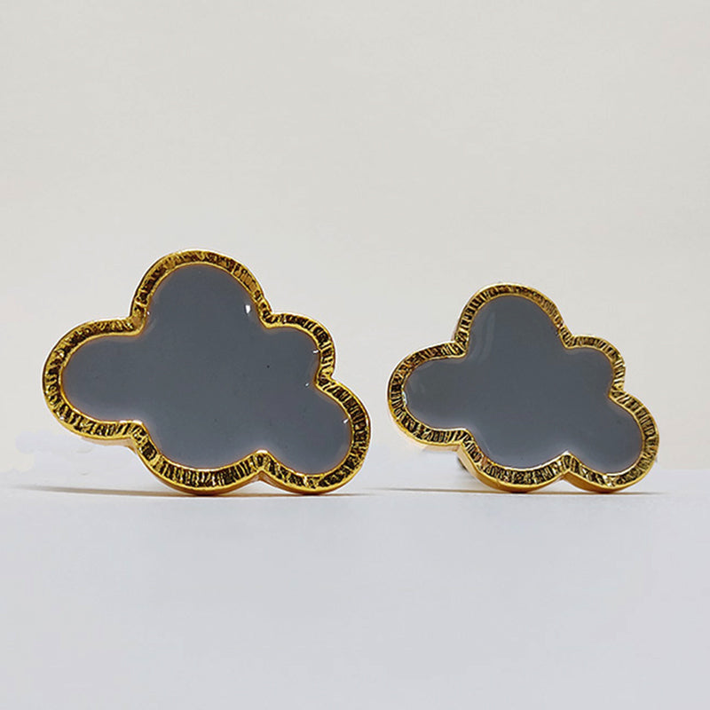 Grey Brass Cloud Knob